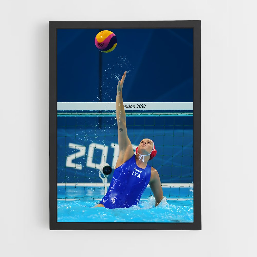 Poster Splash Énergique – affiche Water-polo (vue 2)
